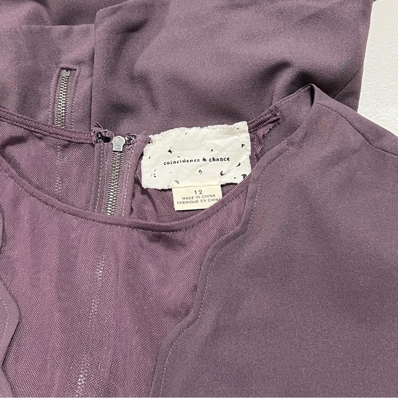 Urban Outfitters UO Coincidence & Chance Scalloped Peplum Mesh V Dress - Picture 4 of 8